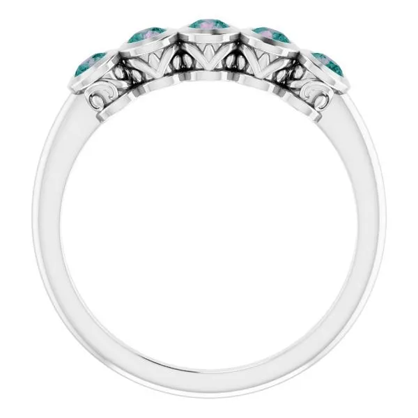 Five-Stone Bezel-Set Ring Image 2 D&M Jewelers Green Bay, WI