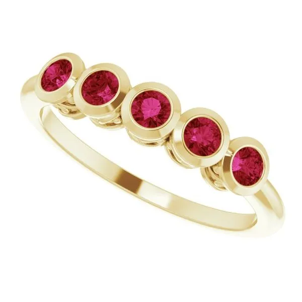 Five-Stone Bezel-Set Ring Image 5 Cherry Street Jewelers Tulsa, OK