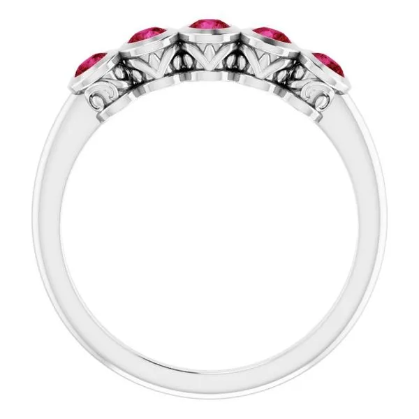 Five-Stone Bezel-Set Ring Image 2 Jewelry Design Studio Jensen Beach, FL