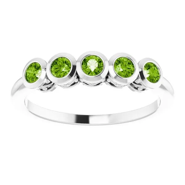 Five-Stone Bezel-Set Ring Image 3 Becky Beck's Jewelry DeKalb, IL