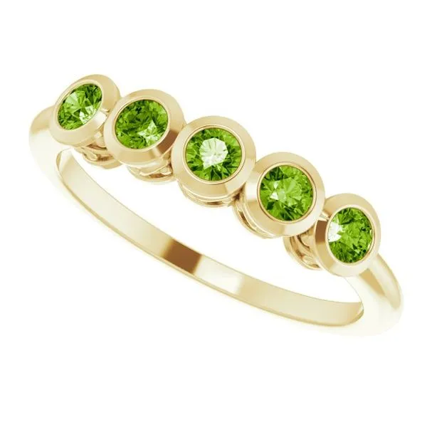 Five-Stone Bezel-Set Ring Image 5 Comstock Jewelers Edmonds, WA