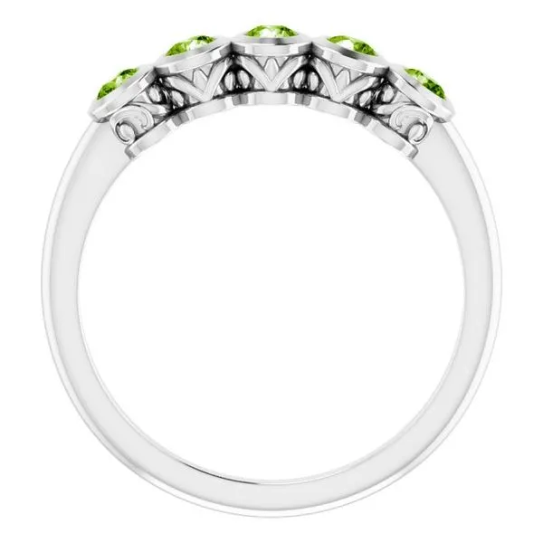 Five-Stone Bezel-Set Ring Image 2 James Wolf Jewelers Mason, OH