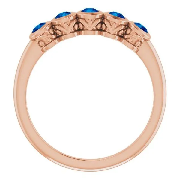 Five-Stone Bezel-Set Ring Image 2 Comstock Jewelers Edmonds, WA