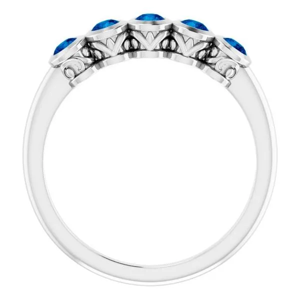 Five-Stone Bezel-Set Ring Image 2 Long Jewelers Chesapeake, VA