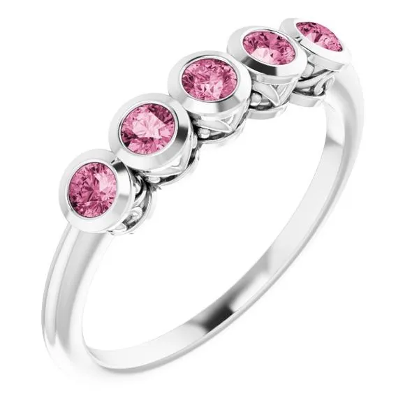 Five-Stone Bezel-Set Ring John E. Koller Jewelry Designs owasso, OK