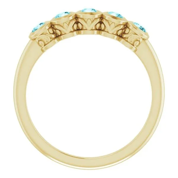 Five-Stone Bezel-Set Ring Image 2 James Wolf Jewelers Mason, OH