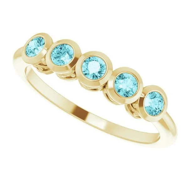 Five-Stone Bezel-Set Ring Image 5 Jewelry Design Studio Jensen Beach, FL