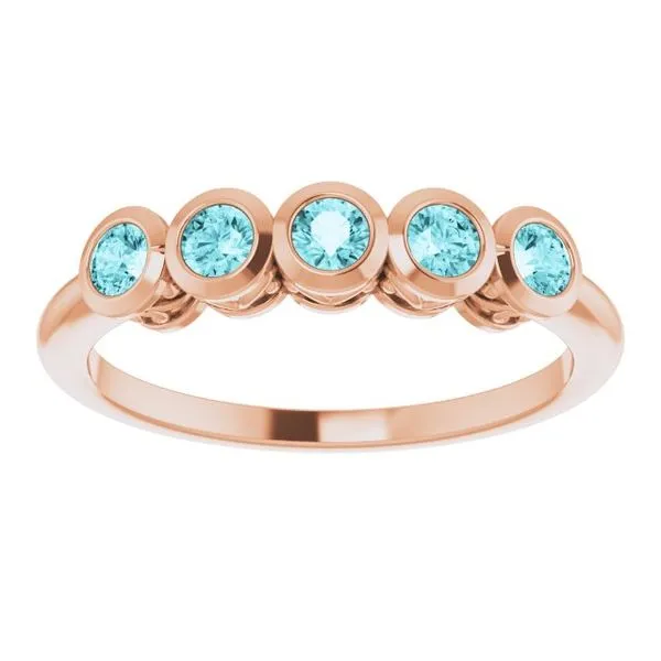 Five-Stone Bezel-Set Ring Image 3 Jewelry Design Studio Jensen Beach, FL