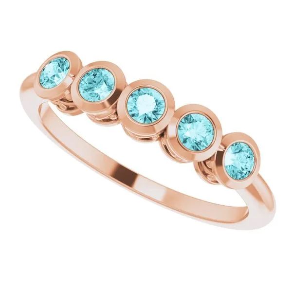 Five-Stone Bezel-Set Ring Image 5 Jewelry Design Studio Jensen Beach, FL