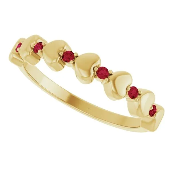 Accented Stackable Heart Ring Image 5 D&M Jewelers Green Bay, WI