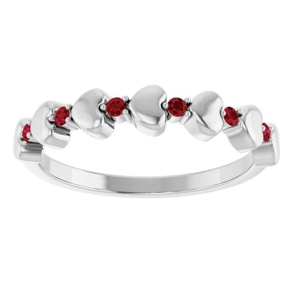 Accented Stackable Heart Ring Image 3 Comstock Jewelers Edmonds, WA