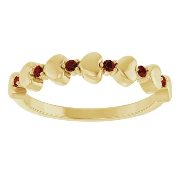 Accented Stackable Heart Ring Image 3 Long Jewelers Chesapeake, VA