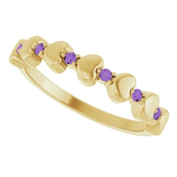 Accented Stackable Heart Ring Image 5 Long Jewelers Chesapeake, VA