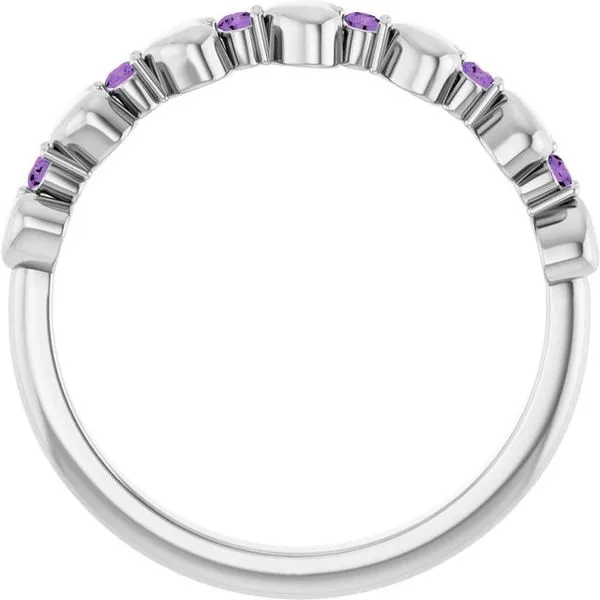 Accented Stackable Heart Ring Image 2 D&M Jewelers Green Bay, WI