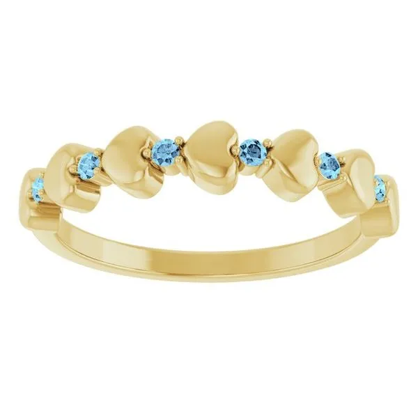Accented Stackable Heart Ring Image 3 Long Jewelers Chesapeake, VA