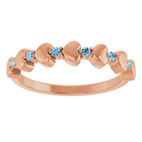 Accented Stackable Heart Ring Image 3 D&M Jewelers Green Bay, WI