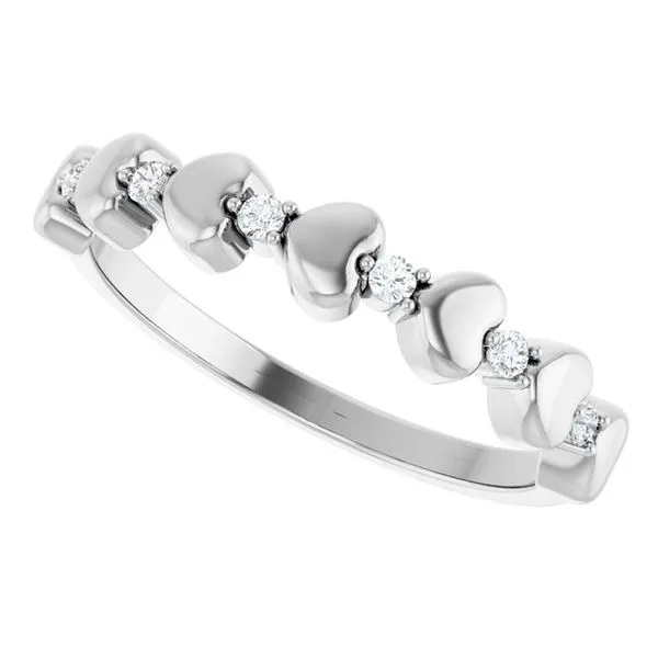 Accented Stackable Heart Ring Image 5 Milan's Jewelry Inc Sarasota, FL