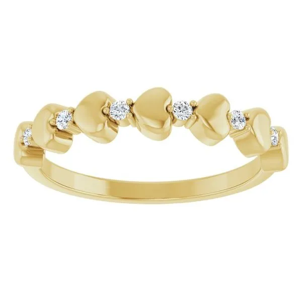 Accented Stackable Heart Ring Image 3 Milan's Jewelry Inc Sarasota, FL