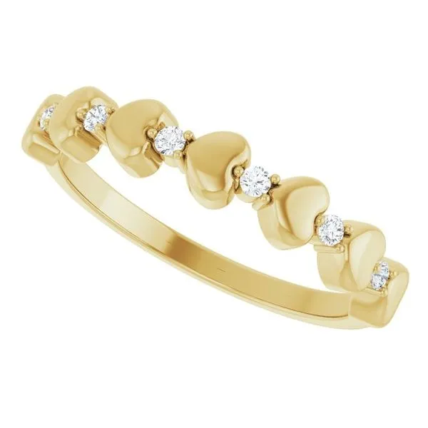 Accented Stackable Heart Ring Image 5 Milan's Jewelry Inc Sarasota, FL