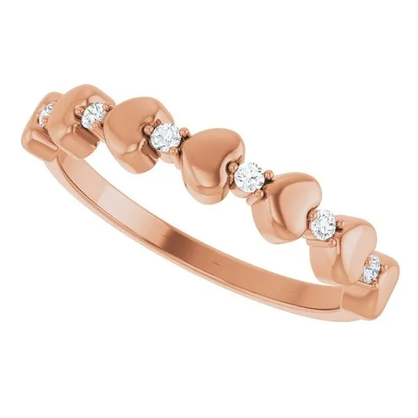 Accented Stackable Heart Ring Image 5 Milan's Jewelry Inc Sarasota, FL