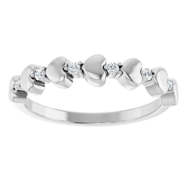Accented Stackable Heart Ring Image 3 Milan's Jewelry Inc Sarasota, FL
