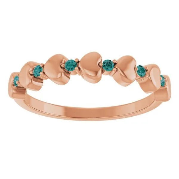 Accented Stackable Heart Ring Image 3 D&M Jewelers Green Bay, WI