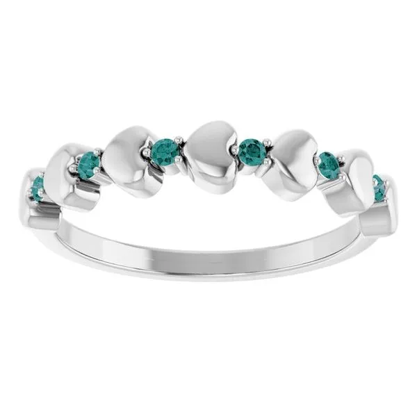 Accented Stackable Heart Ring Image 3 D&M Jewelers Green Bay, WI