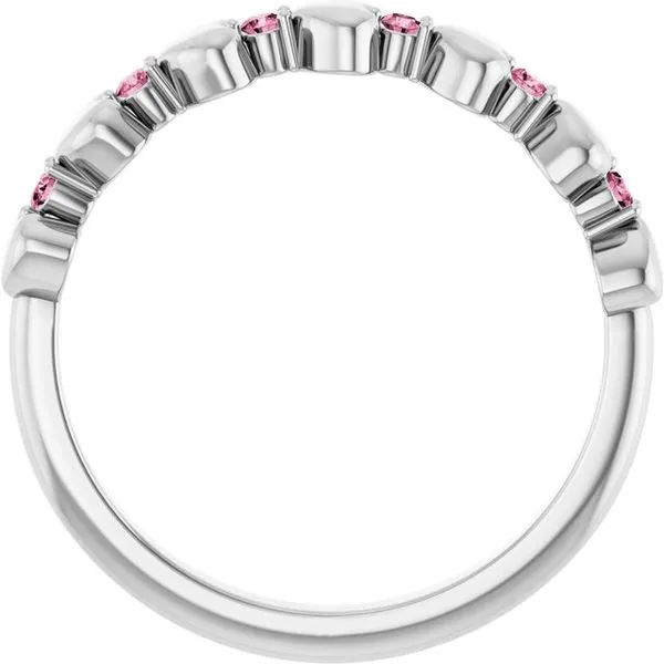 Accented Stackable Heart Ring Image 2 Mendham Jewelers Mendham, NJ