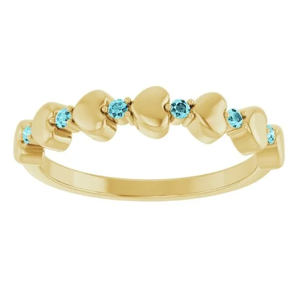Accented Stackable Heart Ring Image 3 James Wolf Jewelers Mason, OH