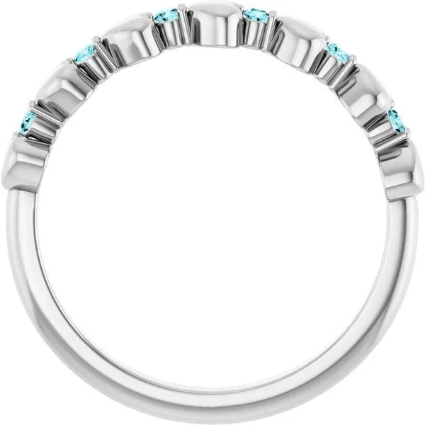 Accented Stackable Heart Ring Image 2 D&M Jewelers Green Bay, WI