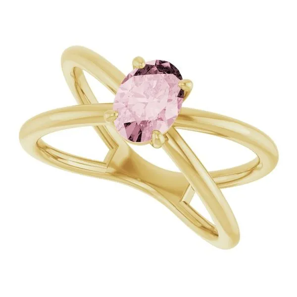 Solitaire Criss-Cross Ring Image 5 James Wolf Jewelers Mason, OH