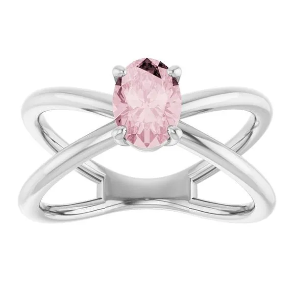 Solitaire Criss-Cross Ring Image 3 James Wolf Jewelers Mason, OH