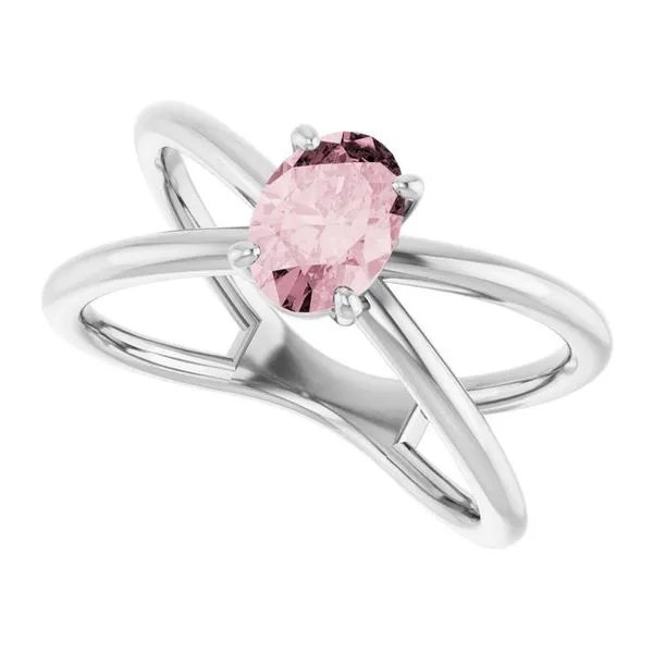 Solitaire Criss-Cross Ring Image 5 James Wolf Jewelers Mason, OH