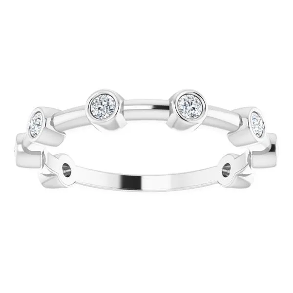 Bezel-Set Bar Ring Image 5 Mendham Jewelers Mendham, NJ