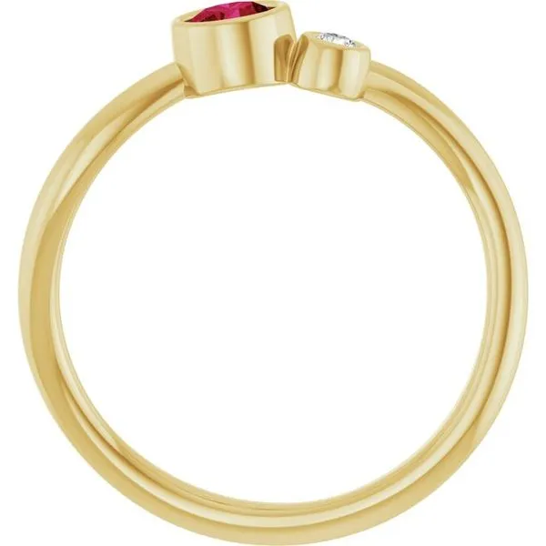 Accented Bezel-Set Ring Image 2 D&M Jewelers Green Bay, WI