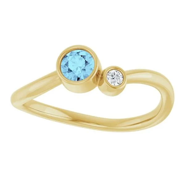 Accented Bezel-Set Ring Image 3 D&M Jewelers Green Bay, WI