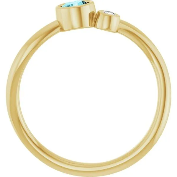 Accented Bezel-Set Ring Image 2 Holly's Jewelry Mountain Home, AR