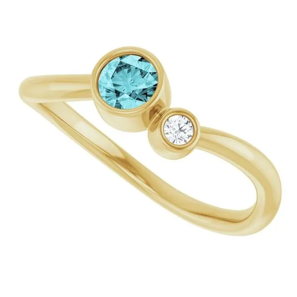 Accented Bezel-Set Ring Image 5 Long Jewelers Chesapeake, VA