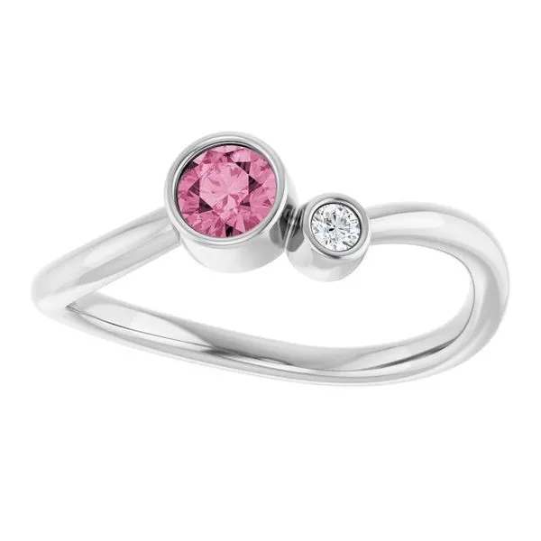 Accented Bezel-Set Ring Image 3 Leslie E. Sandler Fine Jewelry and Gemstones rockville , MD