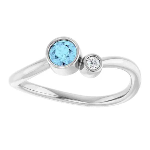 Accented Bezel-Set Ring Image 3 Holly's Jewelry Mountain Home, AR