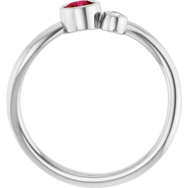 Accented Bezel-Set Ring Image 2 D&M Jewelers Green Bay, WI