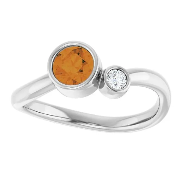 Accented Bezel-Set Ring Image 3 Long Jewelers Chesapeake, VA