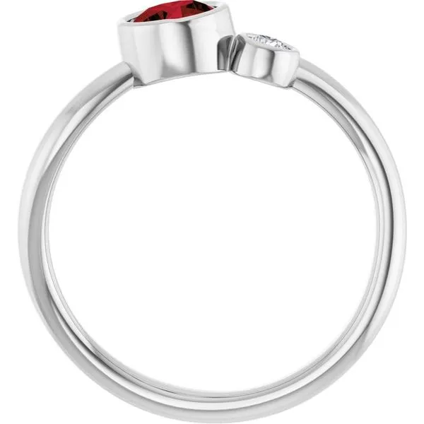 Accented Bezel-Set Ring Image 2 D&M Jewelers Green Bay, WI