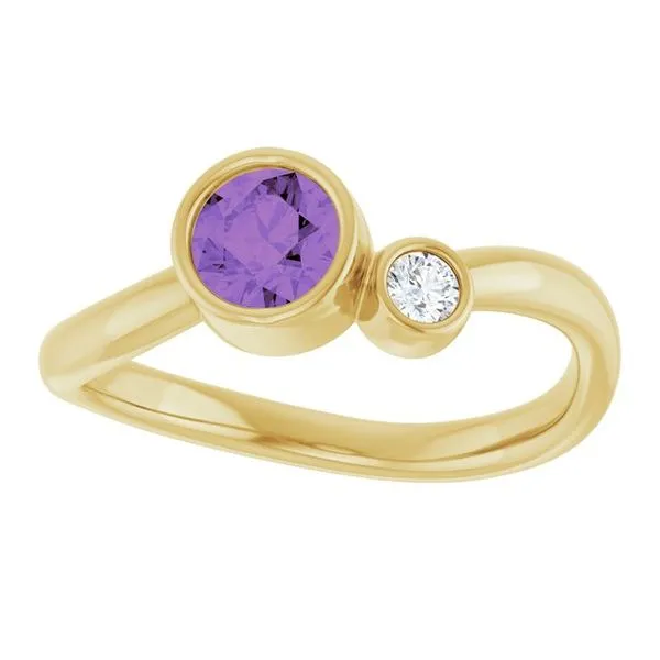 Accented Bezel-Set Ring Image 3 Bauble Patch Jewelers Comstock Park, MI