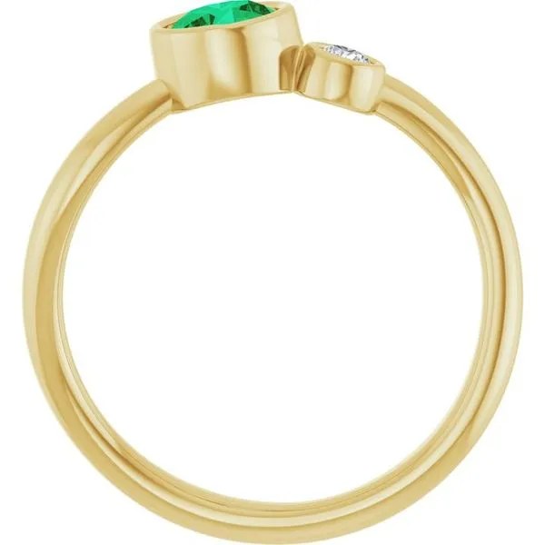 Accented Bezel-Set Ring Image 2 Long Jewelers Chesapeake, VA