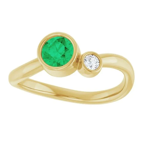 Accented Bezel-Set Ring Image 3 Long Jewelers Chesapeake, VA