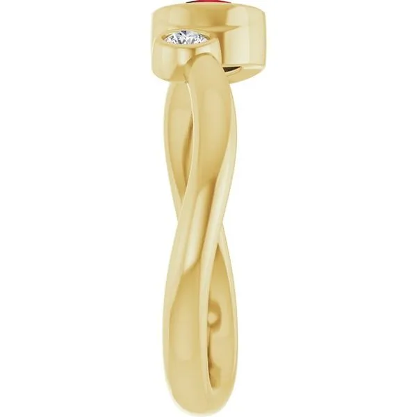 Accented Bezel-Set Ring Image 4 D&M Jewelers Green Bay, WI