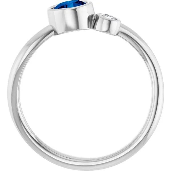 Accented Bezel-Set Ring Image 2 Long Jewelers Chesapeake, VA