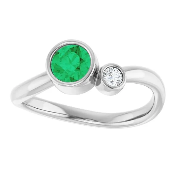 Accented Bezel-Set Ring Image 3 Long Jewelers Chesapeake, VA