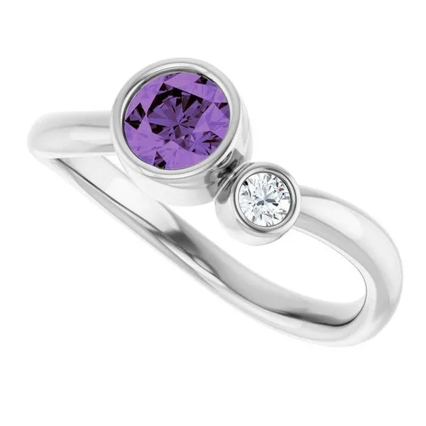 Accented Bezel-Set Ring Image 5 Milan's Jewelry Inc Sarasota, FL